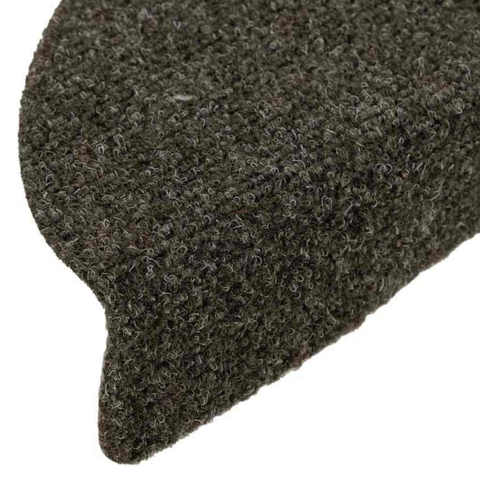 Covorașe pentru scări autoadezive, 30 buc., 56x17x3 cm, antracit, semirotunde WALTI