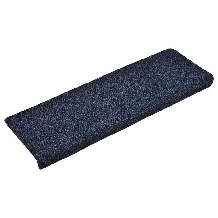 Covorașe scări autoadezive, 30 buc., 65x21x4 cm, margini dreptunghiulare albastre WALTI