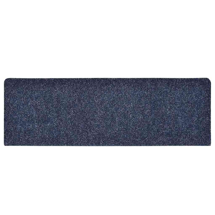 Covorașe scări autoadezive, 30 buc., 65x21x4 cm, margini dreptunghiulare albastre WALTI
