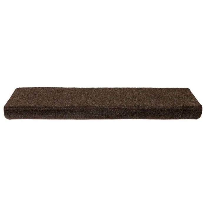 Covorașe scări autoadezive, 30 buc., 65x21x4 cm, maro, cu margini dreptunghiulare WALTI