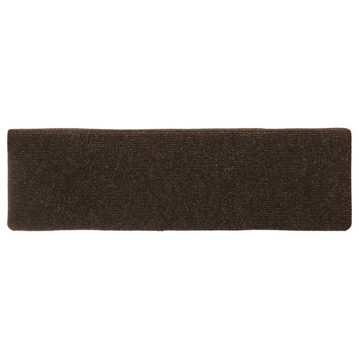 Covorașe scări autoadezive, 30 buc., 65x21x4 cm, maro, cu margini dreptunghiulare WALTI