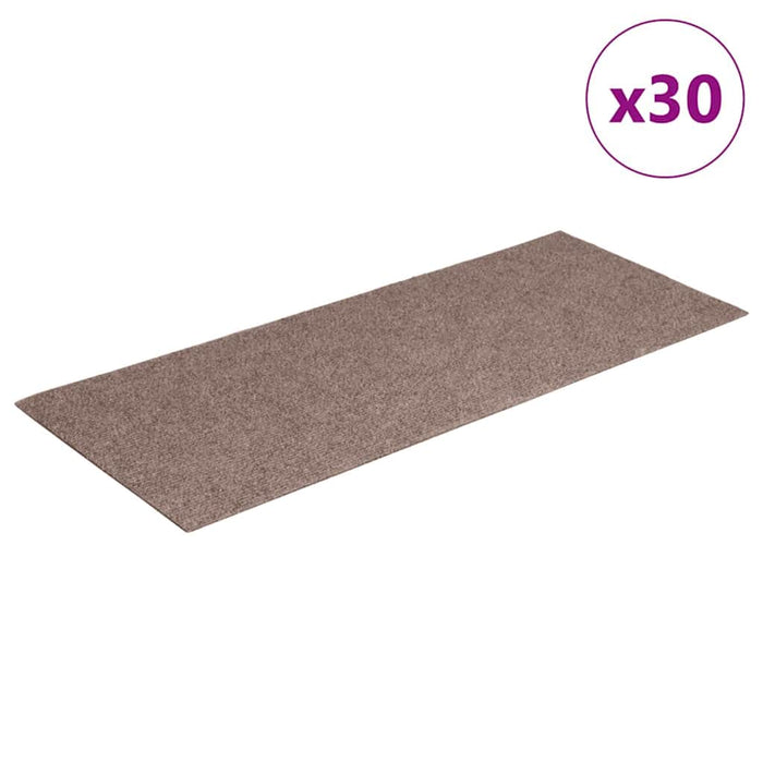 Covorașe pentru scări autoadezive, 30 buc., 60x25 cm, maro deschis, dreptunghiulare - WALTI WALTI