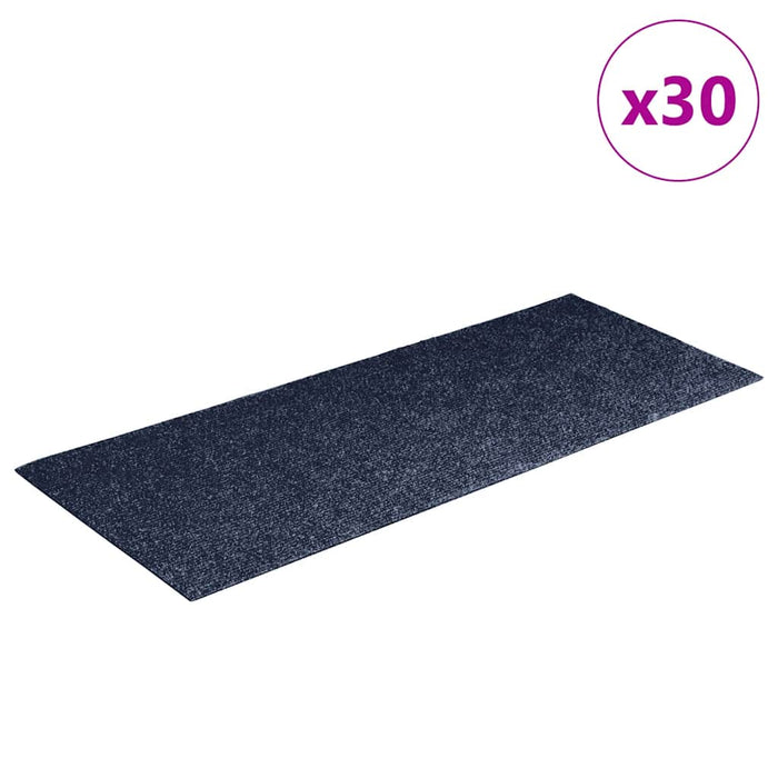 Covorașe autoadezive pentru scări, 30 buc., 60x25 cm, gri, albastru, dreptunghiulare - WALTI WALTI
