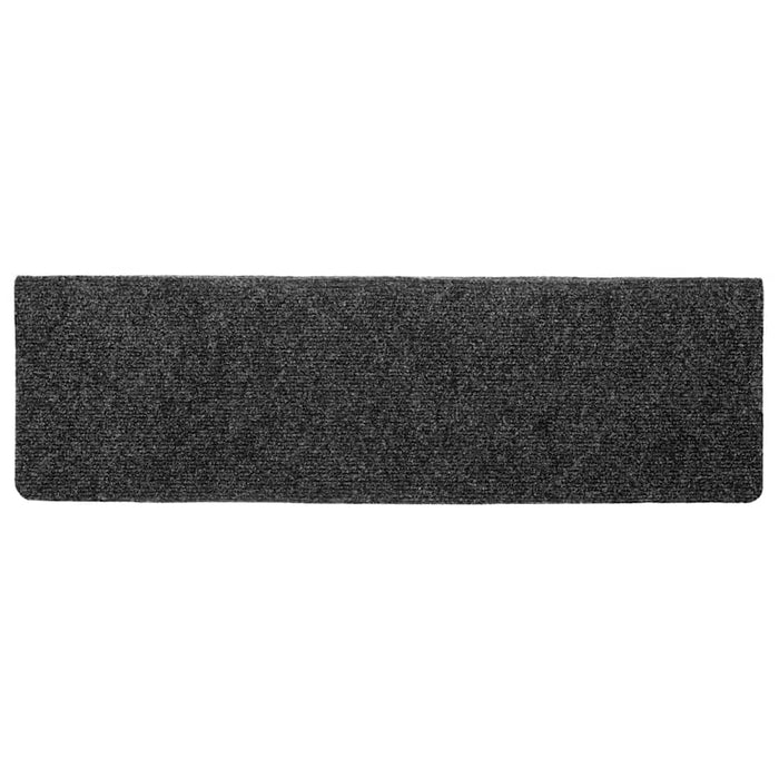 Covorașe scări autoadezive, 20 buc., 65x21x4 cm, gri închis, cu margine dreptunghiulară WALTI