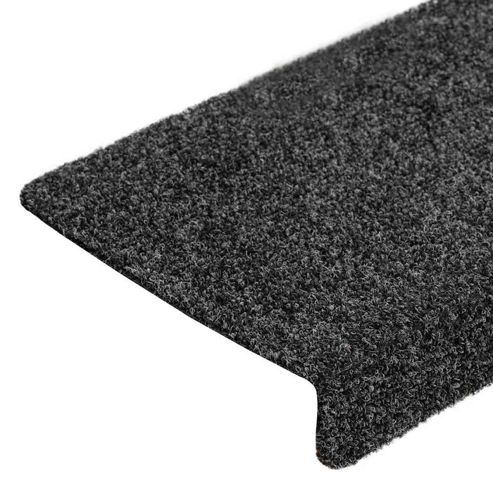 Covorașe scări autoadezive, 20 buc., 65x21x4 cm, gri închis, cu margine dreptunghiulară WALTI