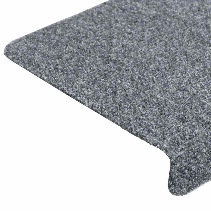 Covorașe autoadezive pentru scări, 20 buc., 65x21x4 cm, gri deschis, cu margini dreptunghiulare WALTI