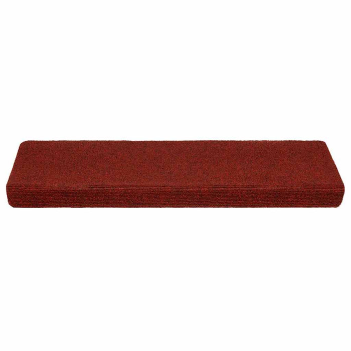 Covorașe pentru scări autoadezive, 20 buc., 65x21x4 cm, margini dreptunghiulare, roșu bordeaux - WALTI WALTI