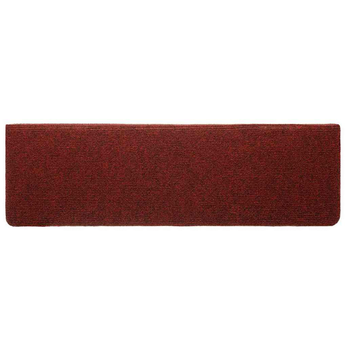 Covorașe pentru scări autoadezive, 20 buc., 65x21x4 cm, margini dreptunghiulare, roșu bordeaux - WALTI WALTI