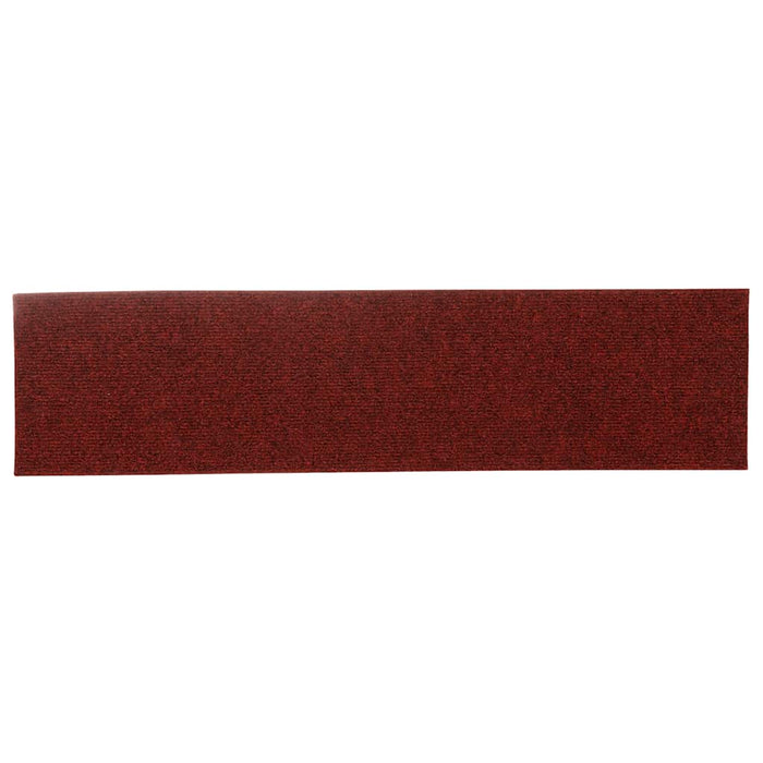 Covorașe pentru scări autoadezive, 30 buc., 76x20 cm, dreptunghiulare, roșu bordeaux WALTI