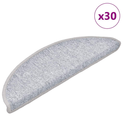 Covorașe pentru scări, 30 buc., 56x17x3 cm, gri deschis, semirotunde - WALTI WALTI