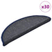 Covorașe pentru scări, 30 buc., 56x17x3 cm, gri închis și albastru, semirotunde - WALTI WALTI