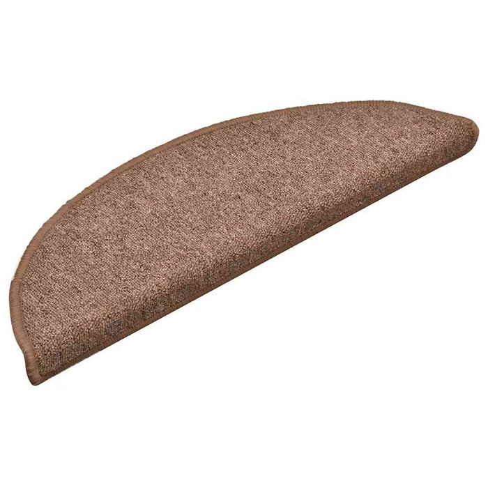 Covorașe pentru scări, 30 buc., 56x17x3 cm, maro, semirotunde - WALTI WALTI