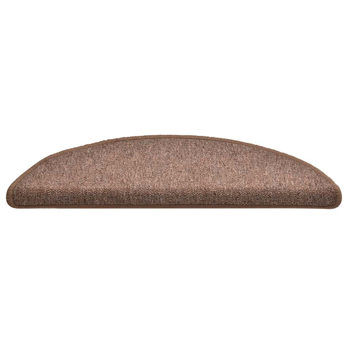 Covorașe pentru scări, 30 buc., 56x17x3 cm, maro, semirotunde - WALTI WALTI