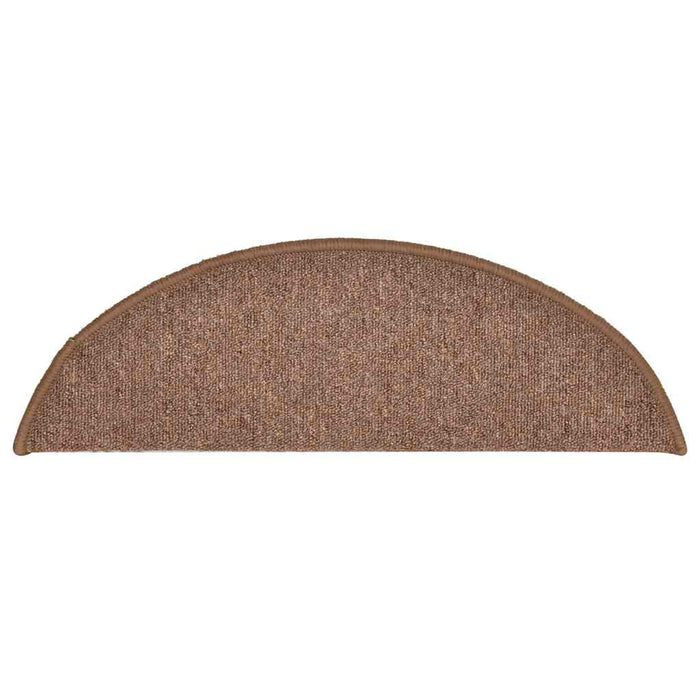 Covorașe pentru scări, 30 buc., 56x17x3 cm, maro, semirotunde - WALTI WALTI