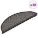 Covorașe pentru scări, 30 buc., 56x17x3 cm, gri închis, semirotunde - WALTI WALTI