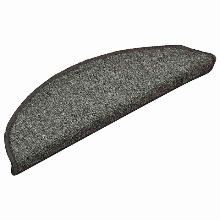 Covorașe pentru scări, 30 buc., 56x17x3 cm, gri închis, semirotunde - WALTI WALTI