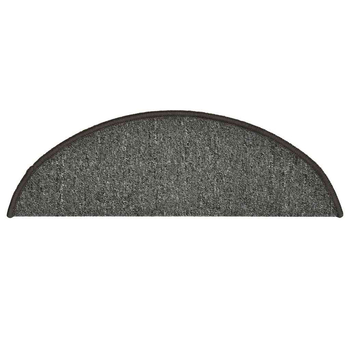 Covorașe pentru scări, 30 buc., 56x17x3 cm, gri închis, semirotunde - WALTI WALTI