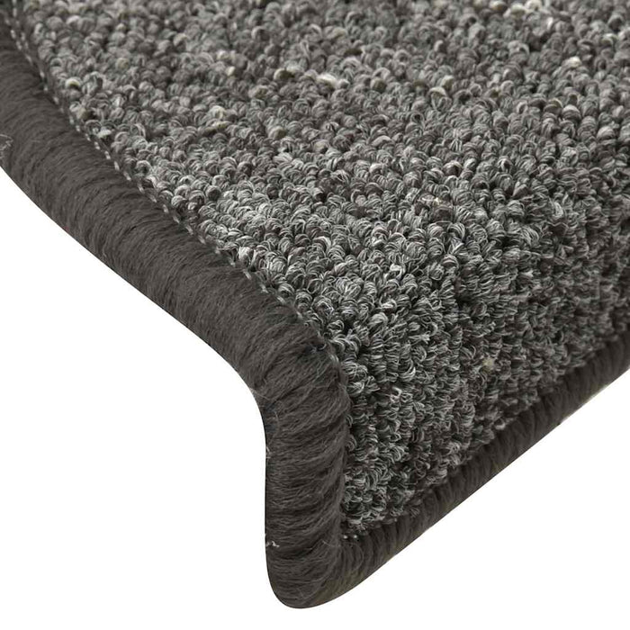 Covorașe pentru scări, 30 buc., 56x17x3 cm, gri închis, semirotunde - WALTI WALTI