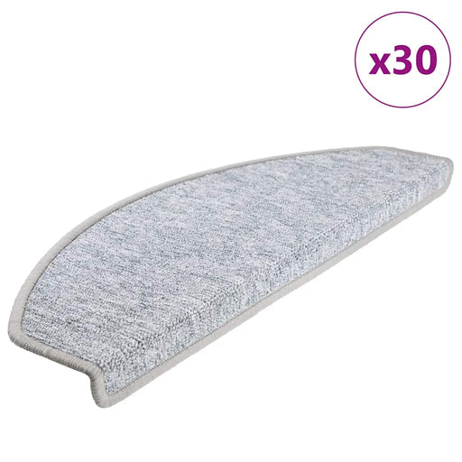 Covorașe pentru scări, 30 buc., 65x24x4 cm, gri deschis, semirotunde, mari - WALTI WALTI