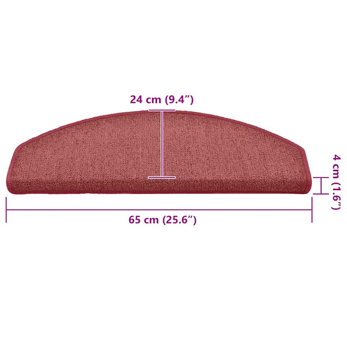 Covorașe scară 30 buc roșu 65x24x4 cm WALTI