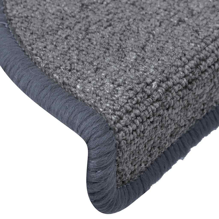 Covorașe pentru scări, 30 buc., 65x24x4 cm, gri deschis și albastru, semirotunde, mari WALTI