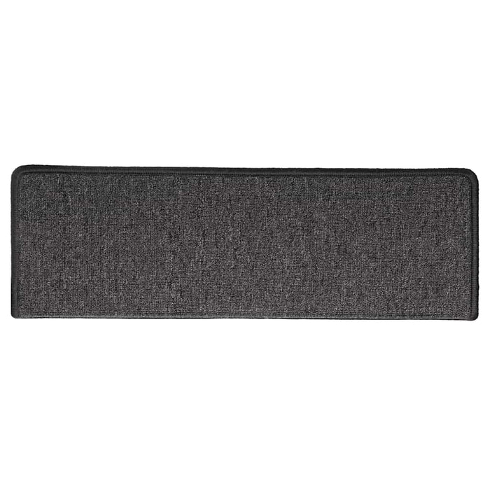 Covorașe pentru scări, 30 buc., 65x21x4 cm, antracit, cu margini dreptunghiulare WALTI