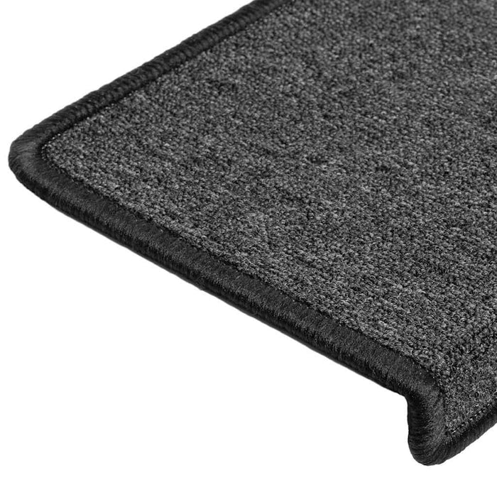 Covorașe pentru scări, 30 buc., 65x21x4 cm, antracit, cu margini dreptunghiulare WALTI