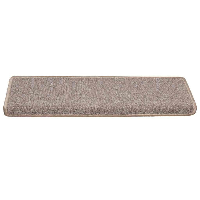 Covorașe pentru scări, 30 buc., 65x21x4 cm, maro deschis, cu margini dreptunghiulare WALTI