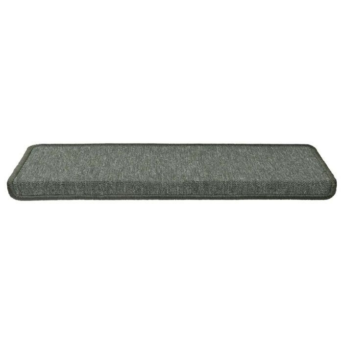 Covorașe pentru scări, 30 buc., 65x21x4 cm, verde închis, cu margini dreptunghiulare WALTI
