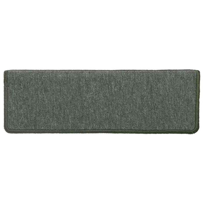 Covorașe pentru scări, 30 buc., 65x21x4 cm, verde închis, cu margini dreptunghiulare WALTI