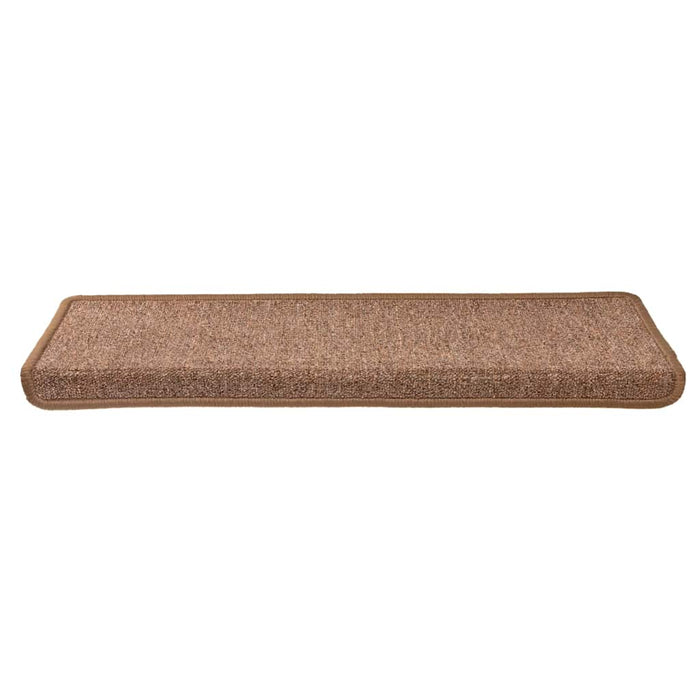 Covorașe pentru scări, 30 buc., 65x21x4 cm, maro, cu margini dreptunghiulare WALTI