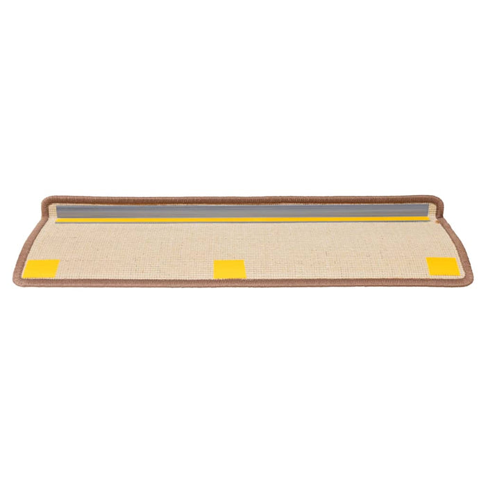 Covorașe pentru scări, 30 buc., 65x21x4 cm, maro, cu margini dreptunghiulare WALTI