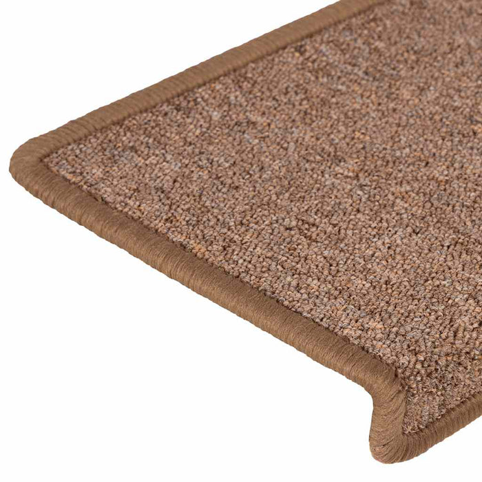 Covorașe pentru scări, 30 buc., 65x21x4 cm, maro, cu margini dreptunghiulare WALTI
