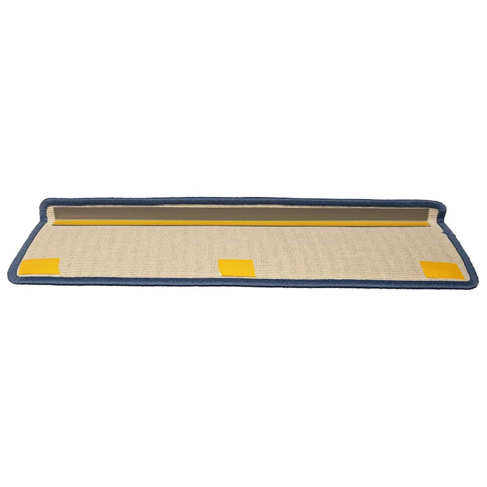 Covorașe pentru scări, 30 buc., 65x21x4 cm, gri deschis și albastru, cu margini dreptunghiulare WALTI