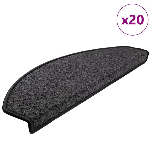 Covorașe pentru scări, 20 buc., 65x24x4 cm, antracit, semirotunde, mari - WALTI WALTI