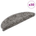 Covorașe pentru scări, 30 buc., 56x17x3 cm, gri, semirotunde - WALTI WALTI