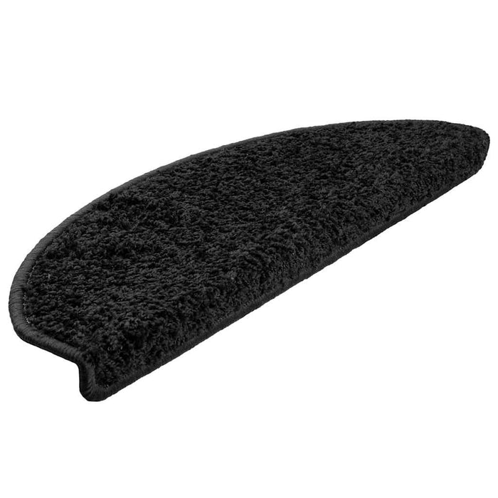 Covorașe pentru scări, 30 buc., 65x21x4 cm, negru, semirotunde, mari - WALTI WALTI