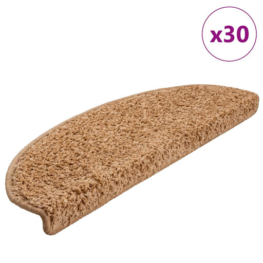 Covorașe pentru scări, 30 buc., 65x21x4 cm, bej, semirotunde, mari - WALTI WALTI