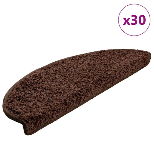 Covorașe pentru scări, 30 buc., 65x21x4 cm, maro, semirotunde, mari - WALTI WALTI
