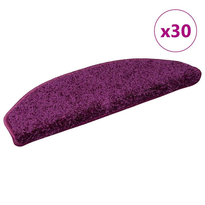 Covorașe scări, 30 buc., 65x21x4 cm, violet, semirotunde, mari - WALTI WALTI