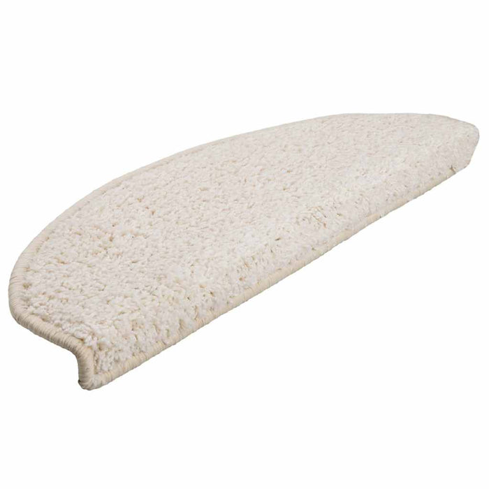 Covorașe pentru scări, 30 buc., 65x21x4 cm, alb, semirotunde, mari - WALTI WALTI