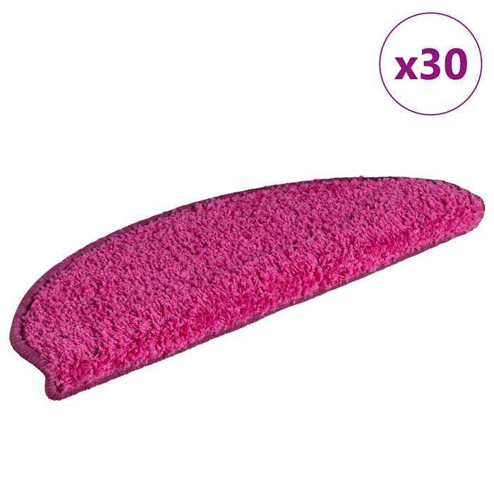 Covorașe pentru scări, 30 buc., 65x21x4 cm, roz, semirotunde, mari - WALTI WALTI