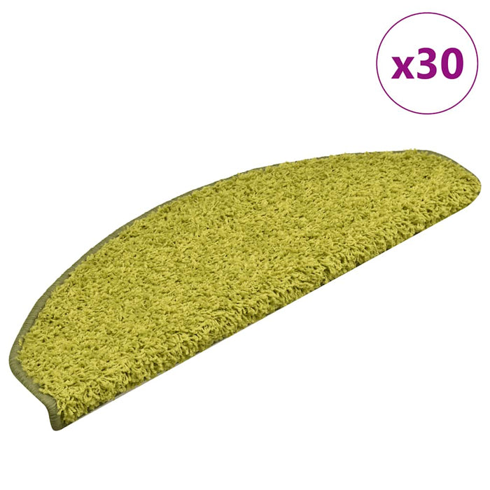 Covorașe pentru scări, 30 buc., 65x21x4 cm, verde, semirotunde, mari - WALTI WALTI