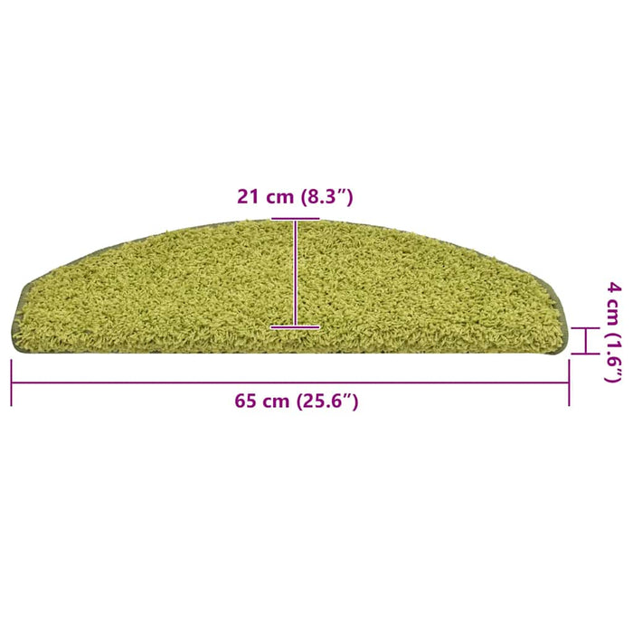 Covorașe pentru scări, 30 buc., 65x21x4 cm, verde, semirotunde, mari - WALTI WALTI