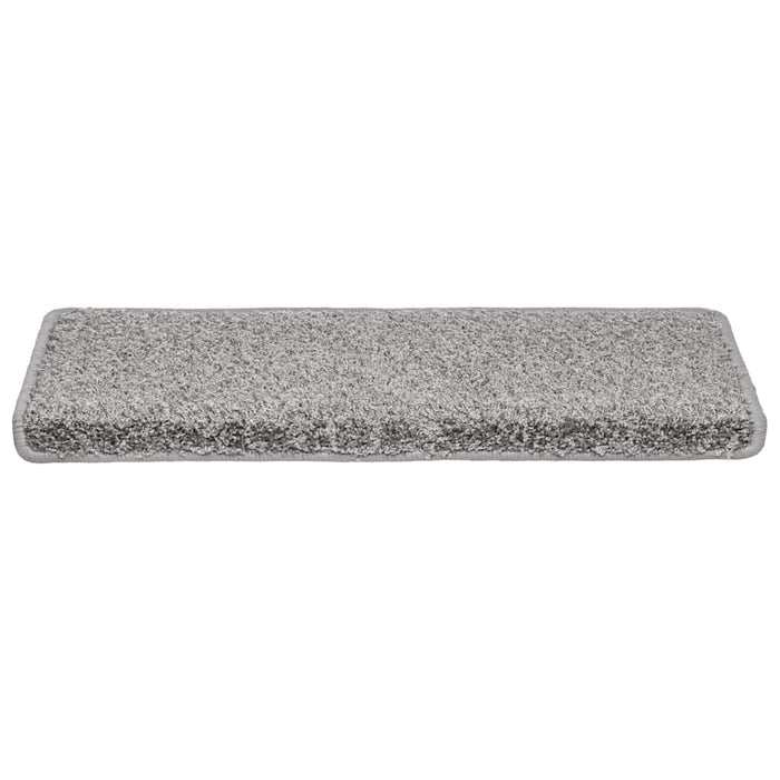 Covorașe pentru scări, 30 buc., 65x21x4 cm, gri, cu margini dreptunghiulare WALTI
