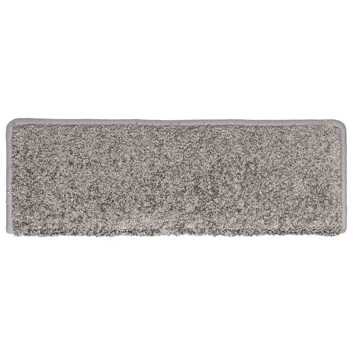 Covorașe pentru scări, 30 buc., 65x21x4 cm, gri, cu margini dreptunghiulare WALTI