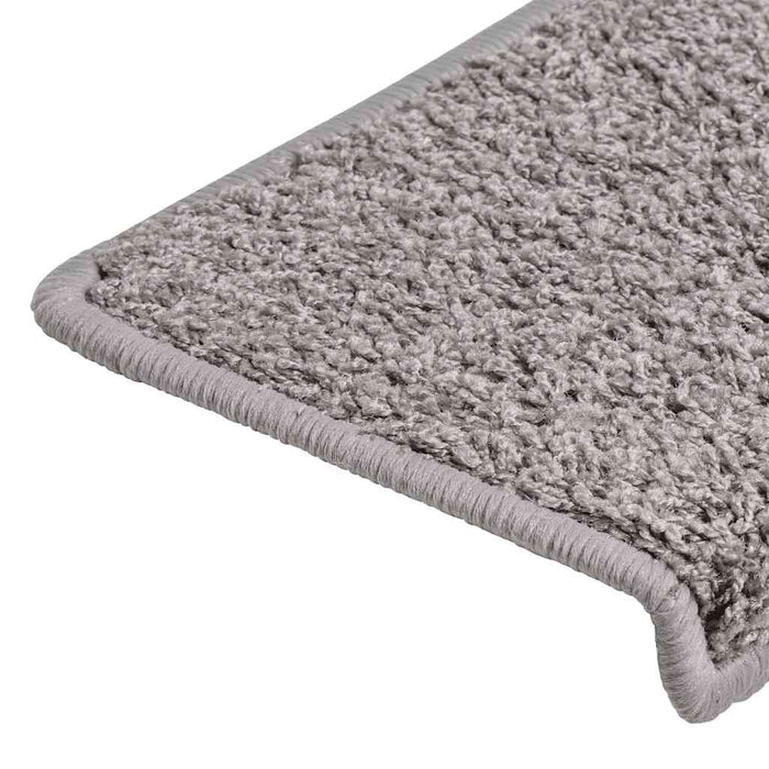 Covorașe pentru scări, 30 buc., 65x21x4 cm, gri, cu margini dreptunghiulare WALTI