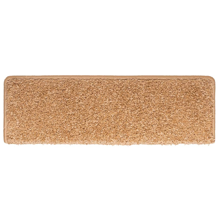 Covorașe pentru scări, 30 buc., 65x21x4 cm, bej, cu margini dreptunghiulare WALTI