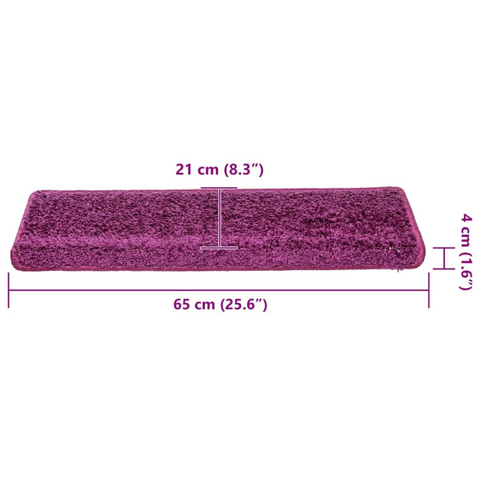 Covorașe scară 30 buc 65x21x4 cm violet WALTI