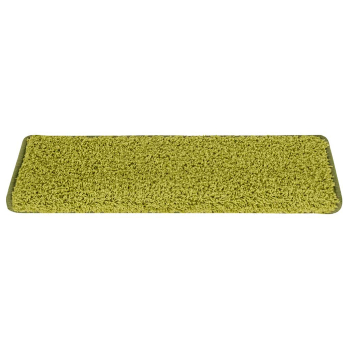 Covorașe pentru scări, 30 buc., 65x21x4 cm, margini dreptunghiulare verzi - WALTI WALTI